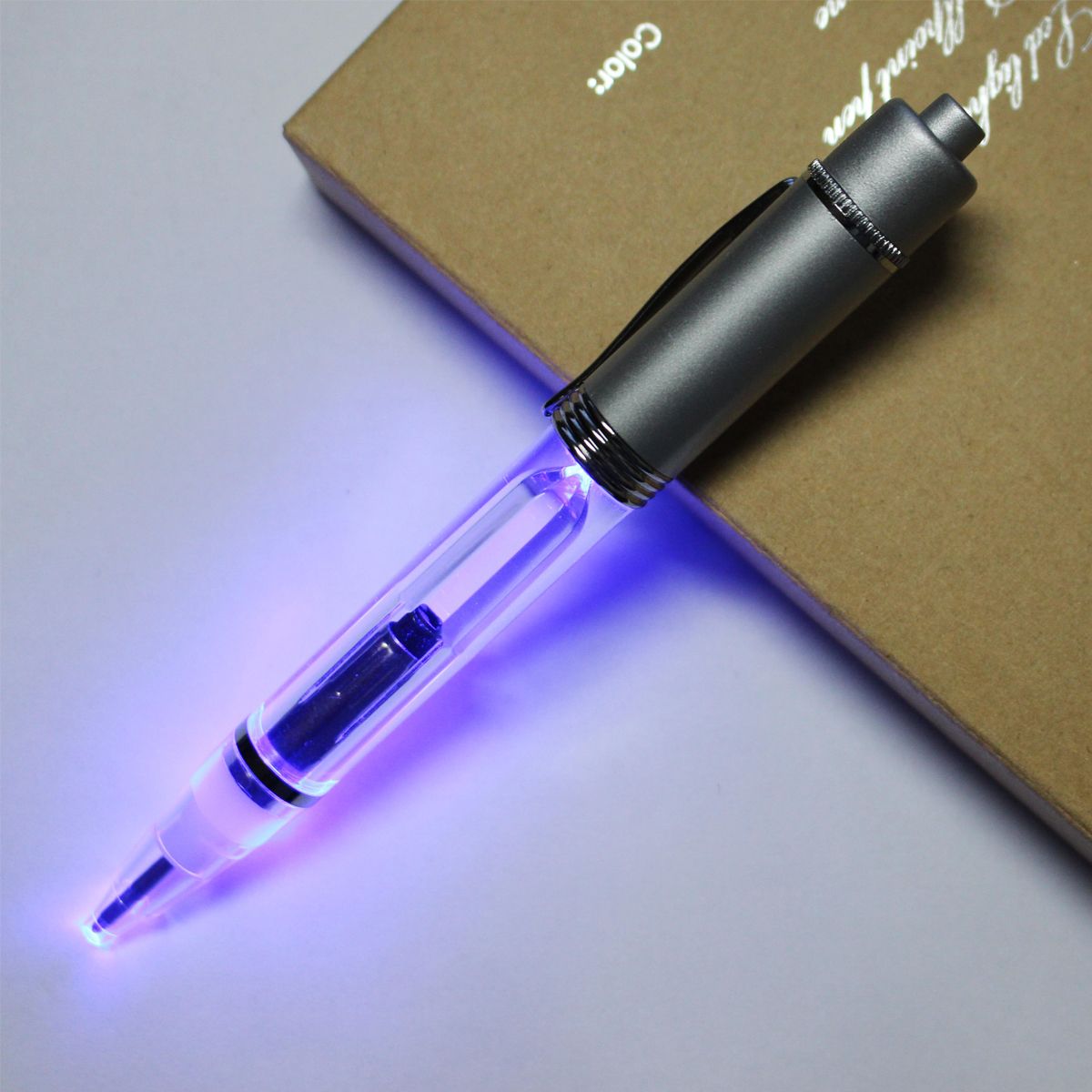 2017 Led Light Ballpoint Pen Led Glow Light Up Pens Metal Material ...