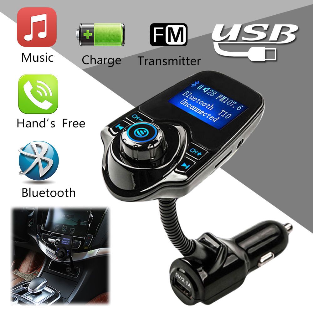 2021 T10 Smart Car Bluetooth MP3 Player FM Transmitter Radio Kit