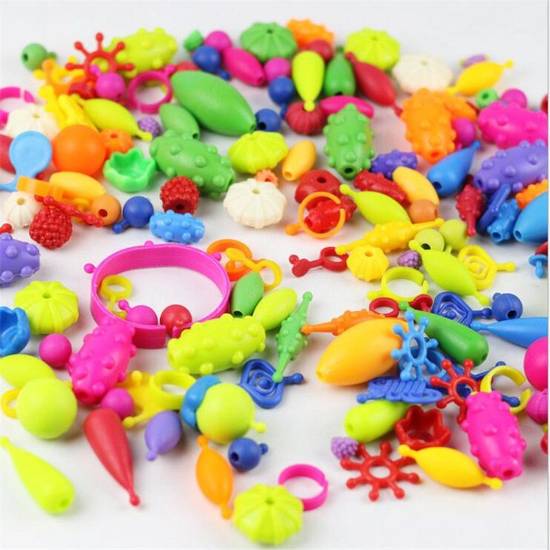 Snap Lock Threading Beads Toys Handmade DIY Crafts Arts Jewelry Making