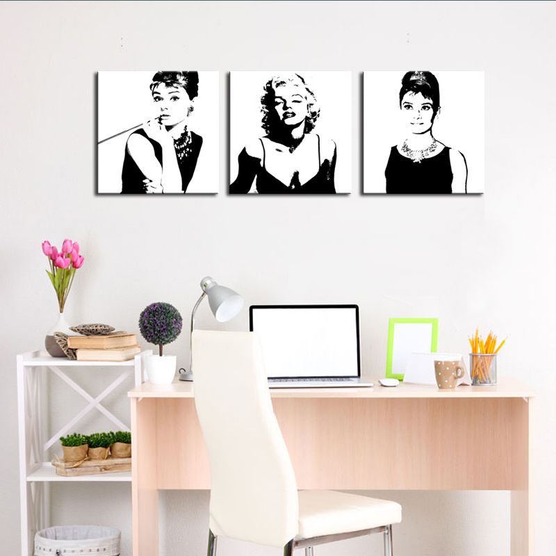 Marilyn Monroe And Audrey Hepburn Painting Picture Print On Marilyn Monroe And Audrey Hepburn Painting Picture Print On Canvas With Wooden Framed For Modern Home Wall Decoration From China Dhgate Com