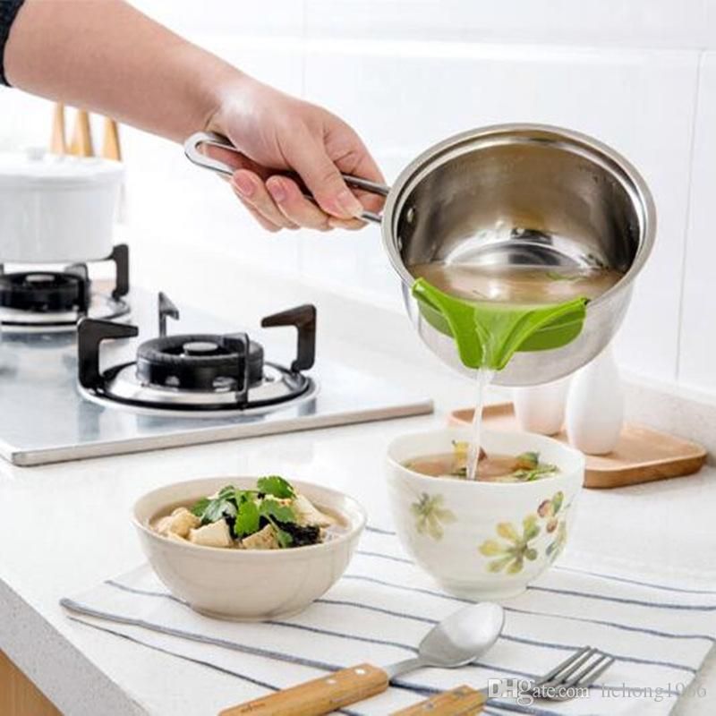 funnels gadget practical anti spill high elastic silicone utensil