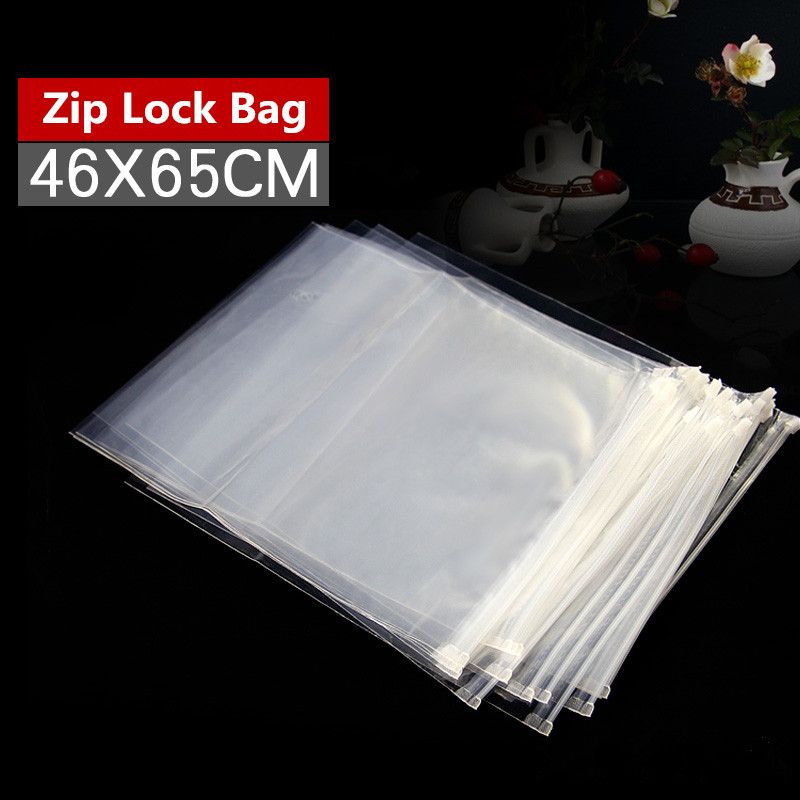 2020 46x65cm Clear Plastic Garment Zip Lock Reusable Dress Packaging