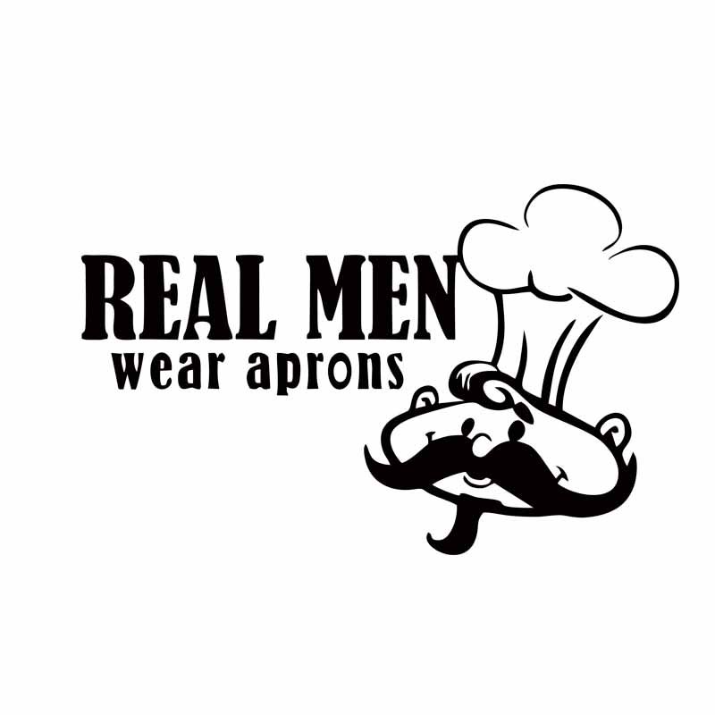 New Design Chef With Moustache Funny Kitchen Decor Vinyl Wall