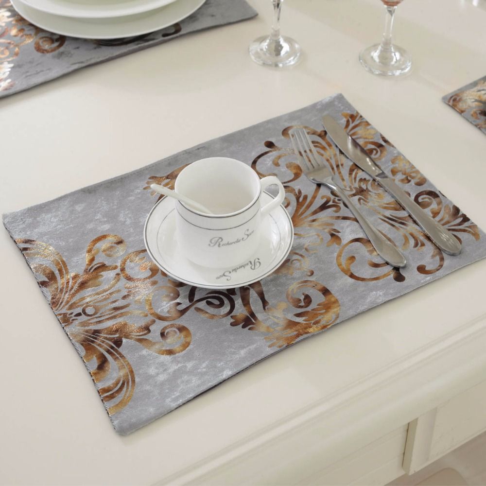 2019 Wholesale 26 38cm Fashion Luxury Dinner Placemats Tableware Pad