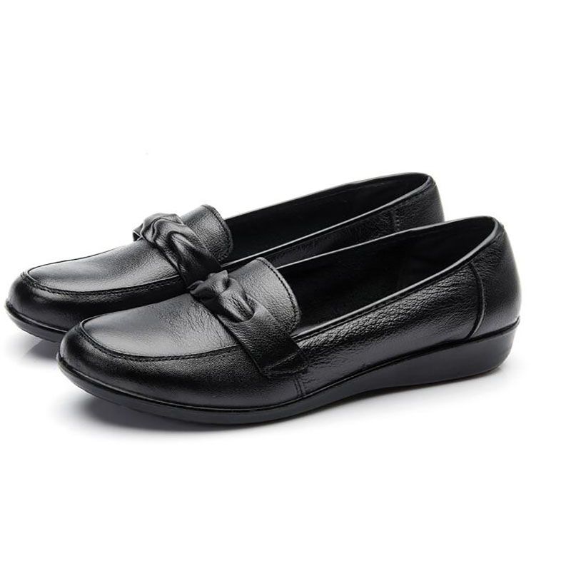 Donna Genuine Pelle Flat scarpe Woman Loafers Donna Nero scarpe Donna Pelle Genuine Pelle Donna Flat scarpe Woman Loafers Donna Nero scarpe 46820d