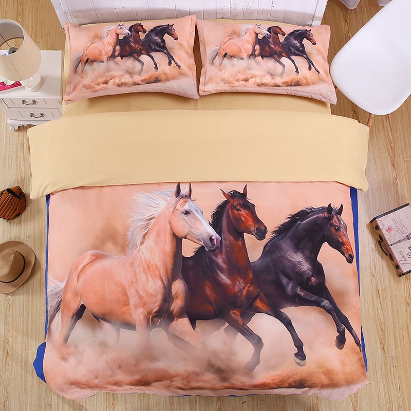 Wholesale Horse 3D Bedding Set Print Duvet Cover Twin Queen King