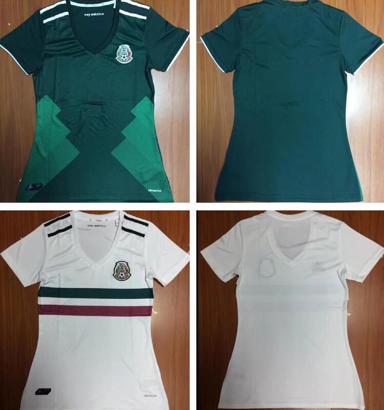 2017 2018 Mexico Home Green Soccer Jerseys Womens Best Quality Football