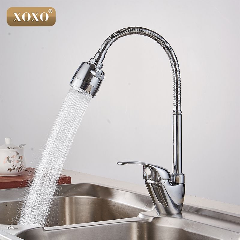 Wholesale Xoxo Brass Mixer Tap Cold And Hot Water Kitchen Faucet Kitchen Sink Tap Multifunction Shower Washing Machine 2262