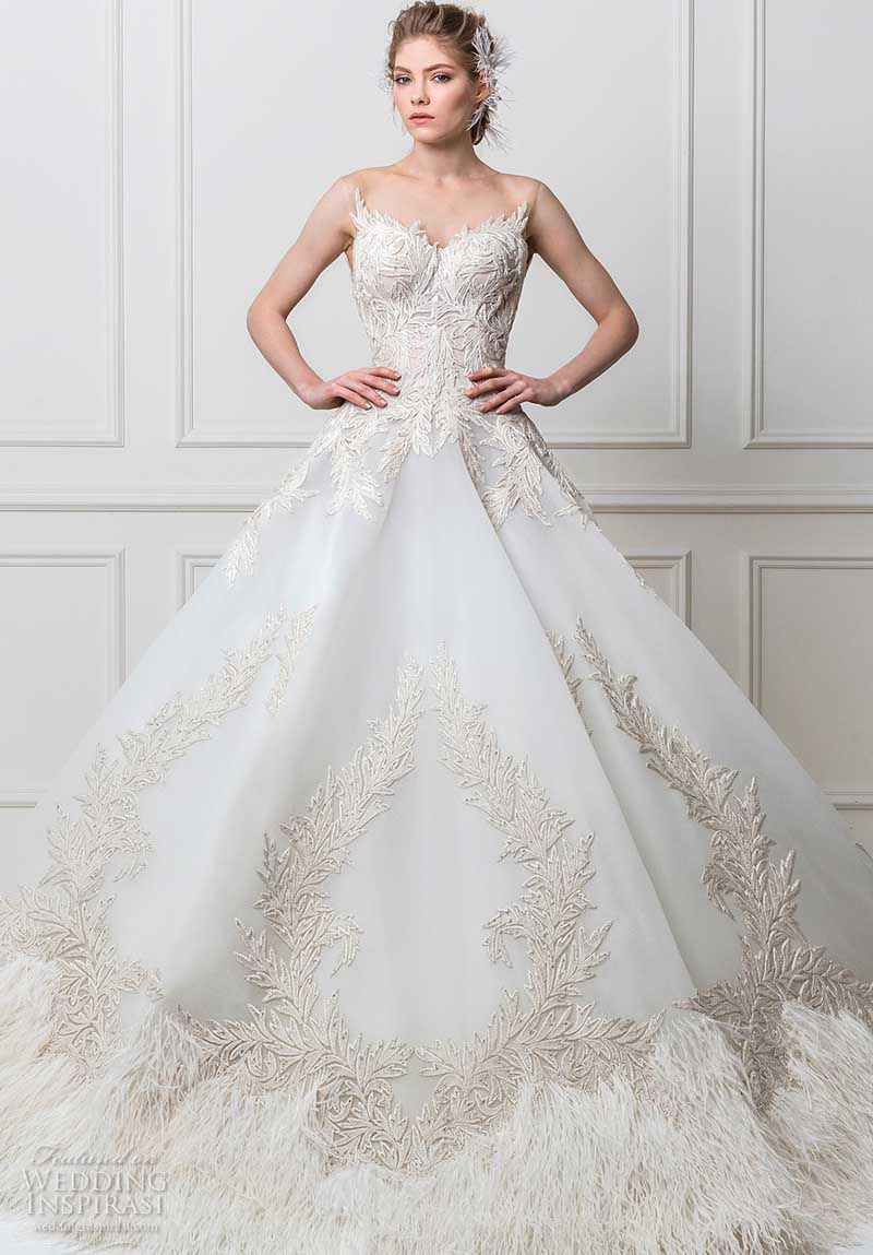 Princess Glamorous Ball Gown Wedding Dresses 2017 Maison Yeya Bridal