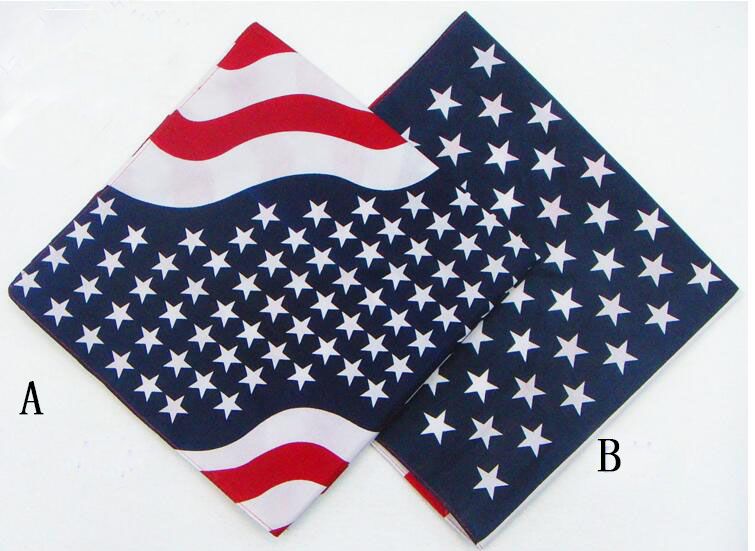 Combien De Bandes Sur Le Drapeau Americain Acheter 55 * 55cm Coton Bandanas USA États Unis Drapeau Américain US