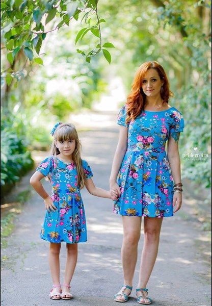 Vestido Madre E Hija Mujer Manga 34 Estampado Floral Vestido Madre E Hija Mujer Manga 34 Estampado Floral