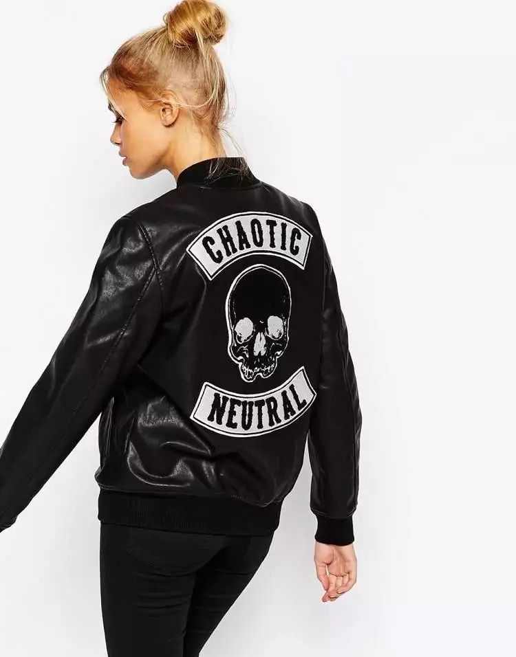 Whole New 2018 Harajuku Letter Embroidery Leather Jacket Fashion Women Er Las Skulls Coat Outerwear Chaquetas Mujer