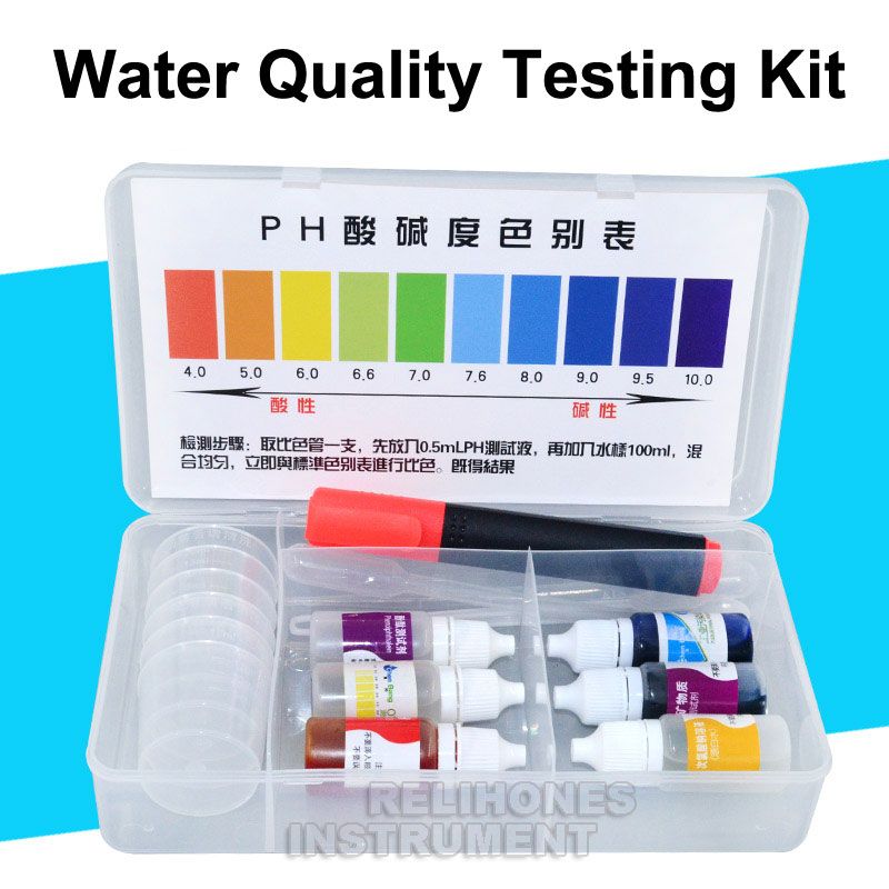 Water Quality Testing Kit Water Testing Toolbox Measuring PH Chlorine