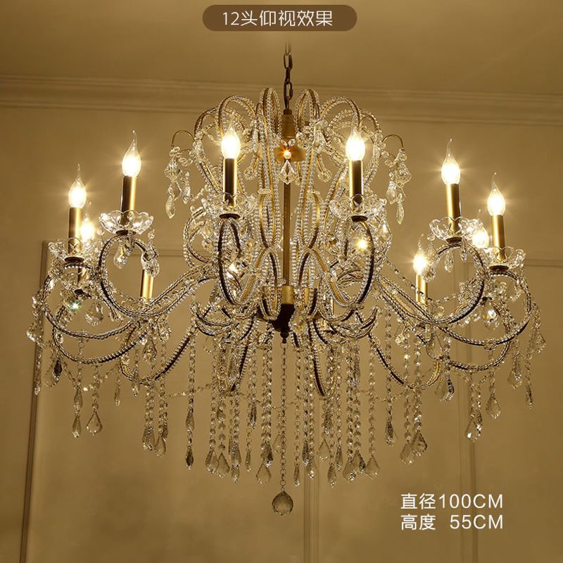 European Style Chandeliers Living Room Lamps Candles Lights European Style Chandeliers Living Room Lamps Candles Lights Modern Dining Bedroom American Crystal Pendant Hotel Designer