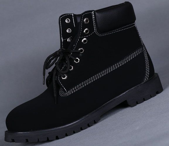black timberland style boots