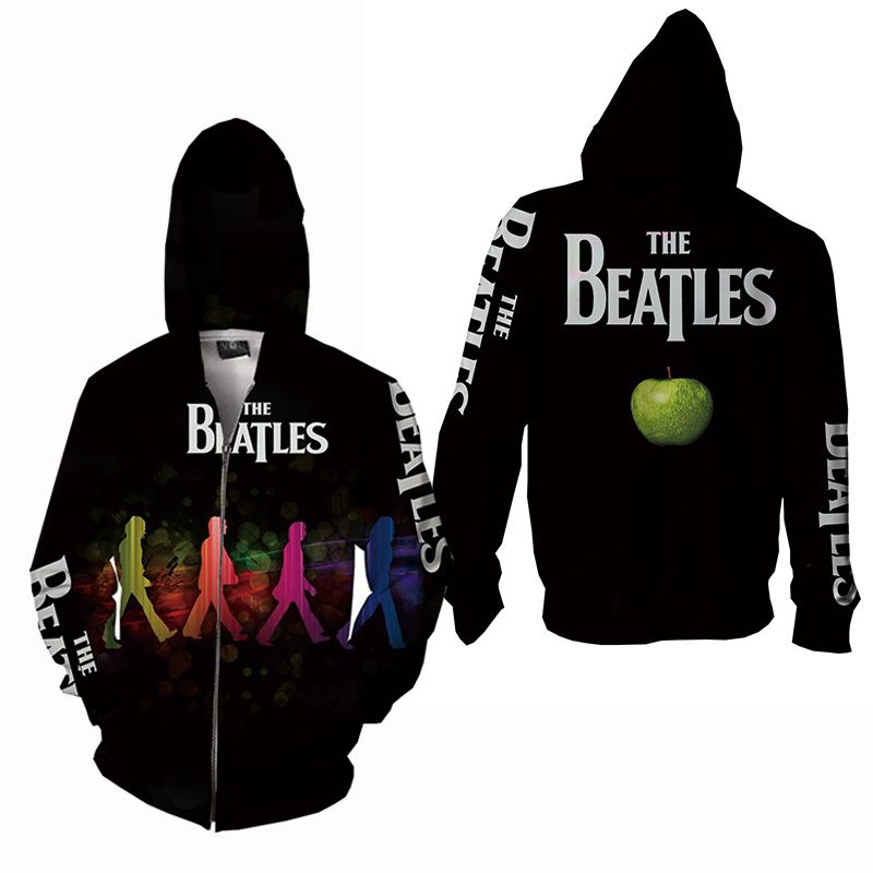 beatles zip up hooded sweatshirt