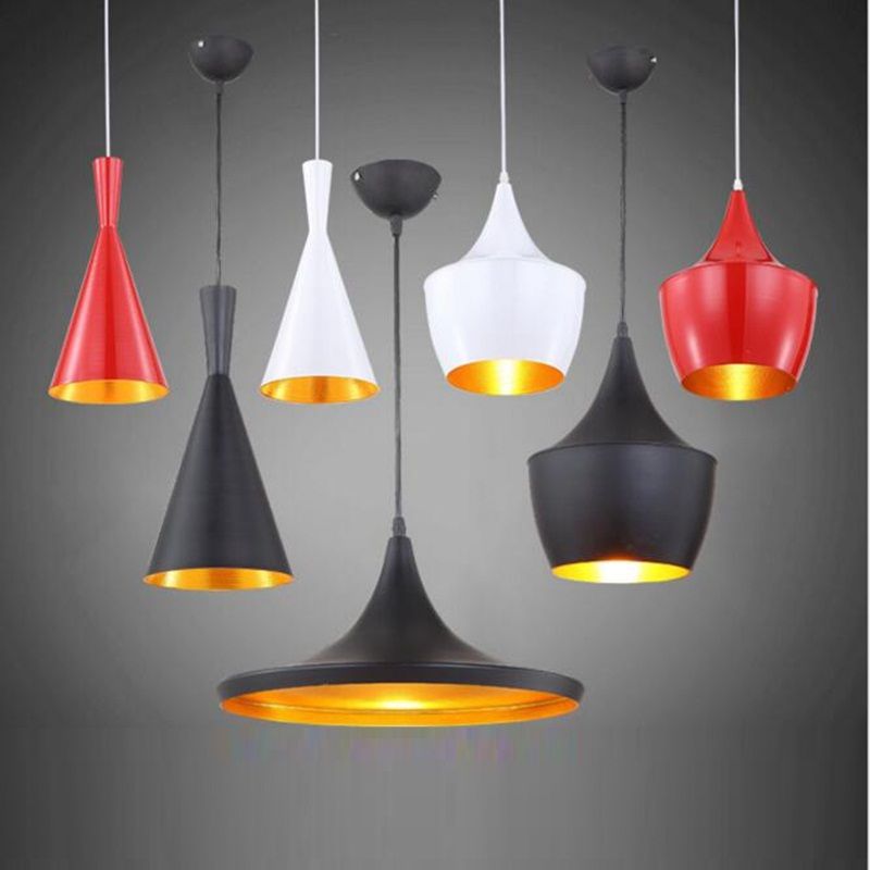 Pendant Lights Lamp Lighting Aluminum Drop Light Black Red Pendant Lights Lamp Lighting Aluminum Drop Light Black Red White Shade For Kitchen Island Dining Room E27 Direct From