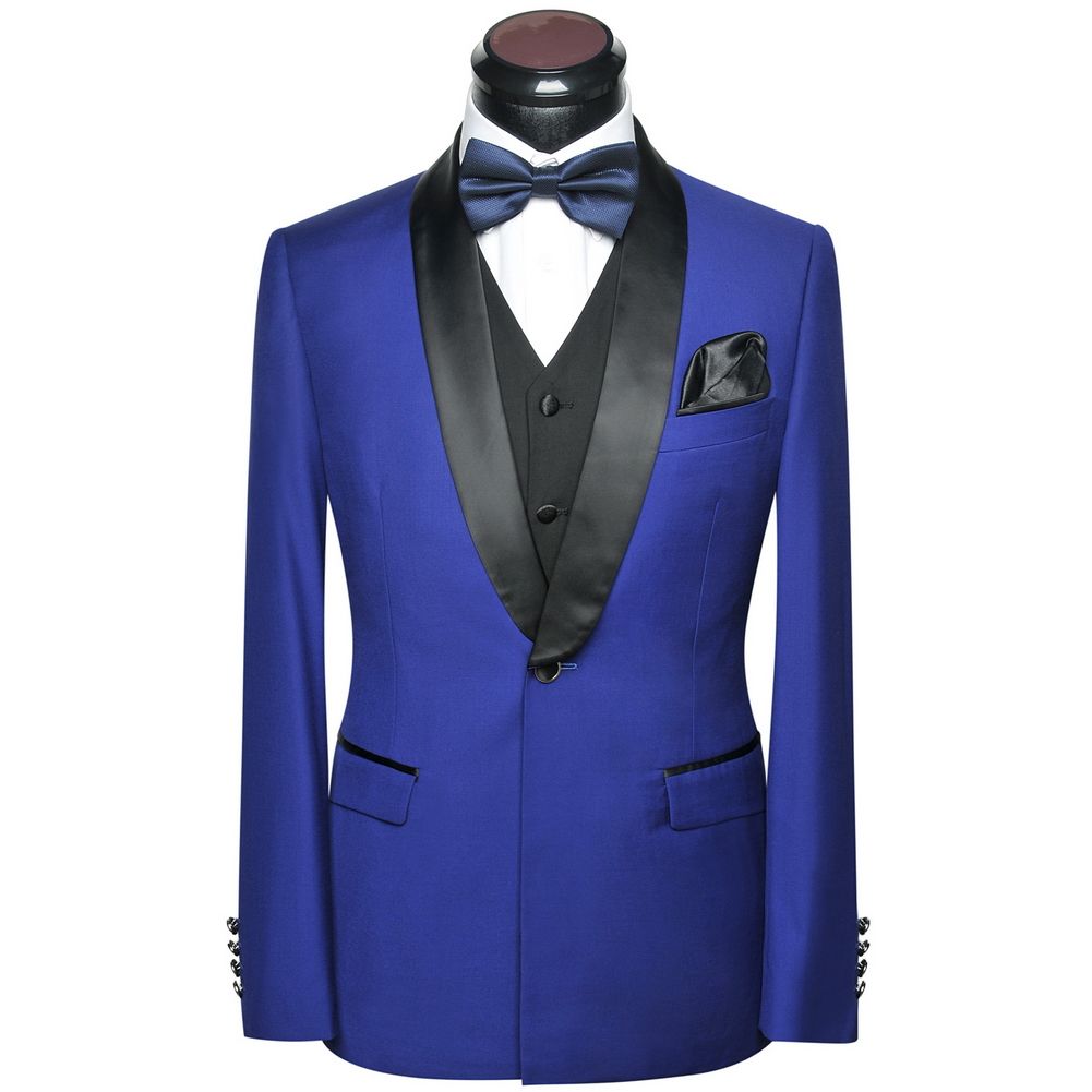 Jacket+Pants+Vest DHgate Store Custom Made Royal Blue 2017 New Set Men ...
