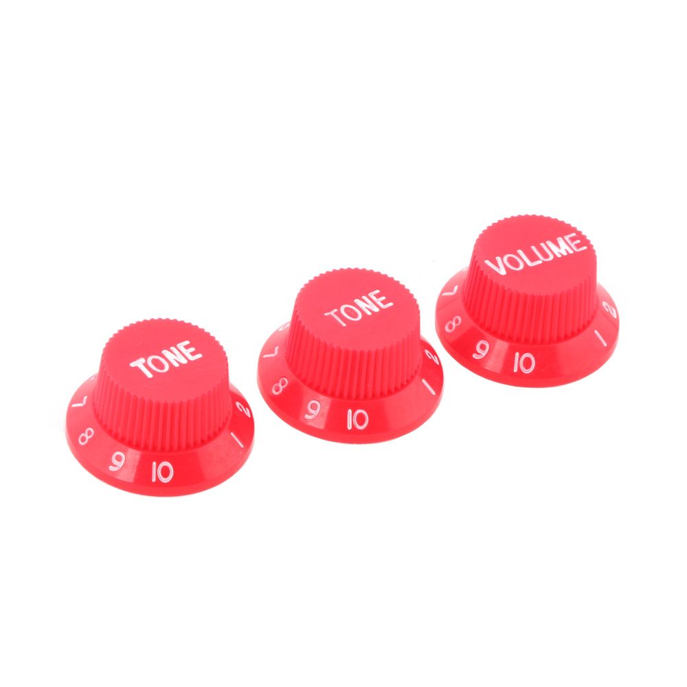 Of Red Guitar Knobs 1V 2T For Stratocaster Fender Guitar From
