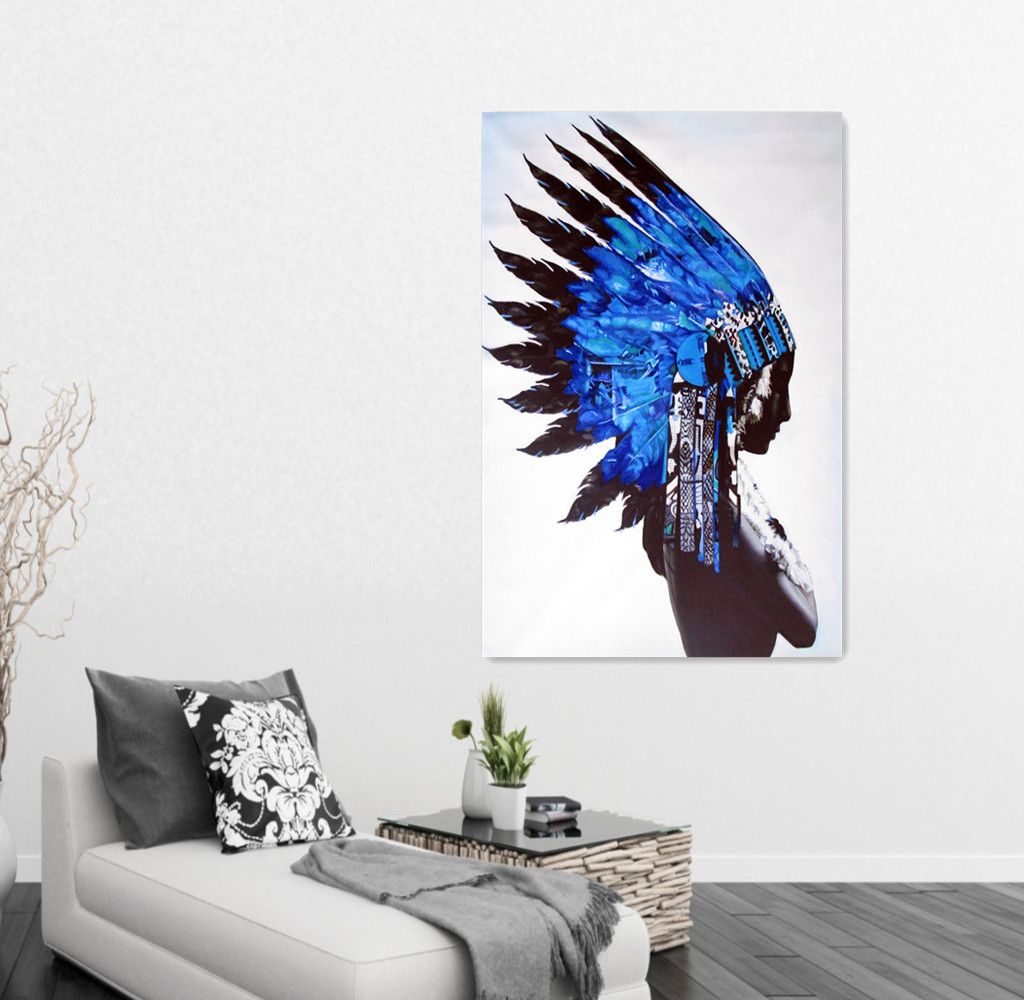 2017 Native American Man Figure Picture Canvas Art Living Room