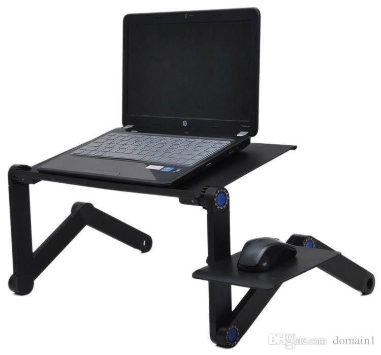 Domain New High Quality Practical Multi Function Adjule Vented Folding Aluminum Laptop Notebook Pc Table Desk Portable Tray