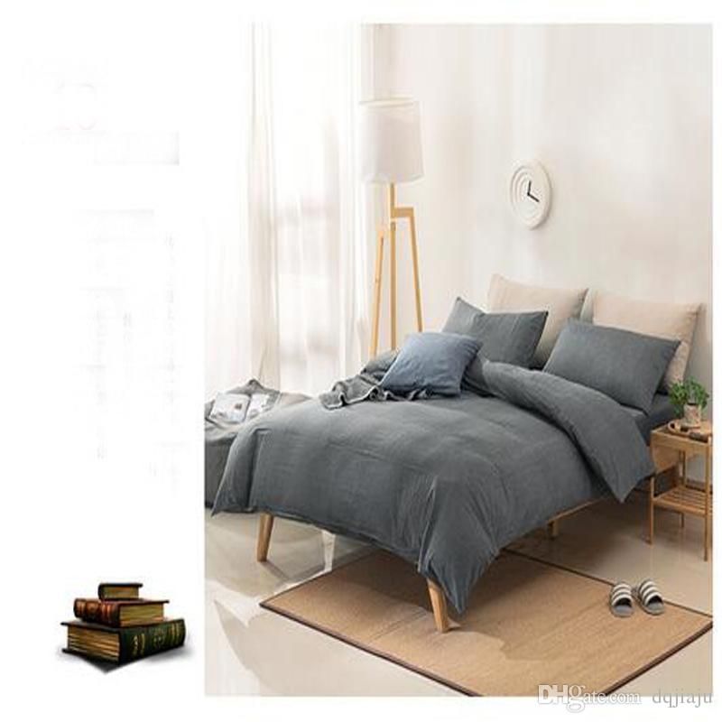 wholesale simple bedding sets 100% cotton fabric duvet cases pillow
