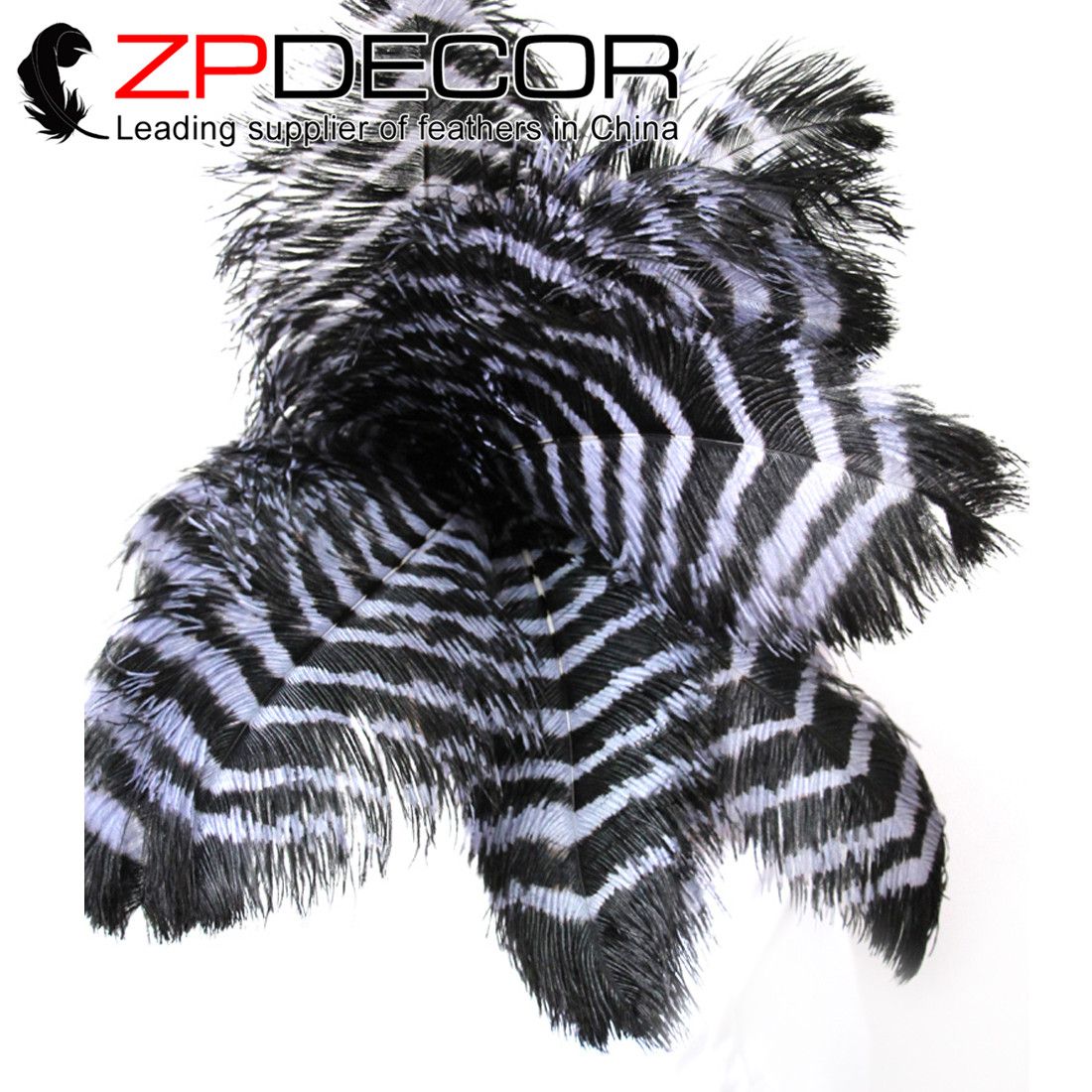 ZPDECOR 70 75cm28 30inch Premium Quality Black And Grey Striped Dyed