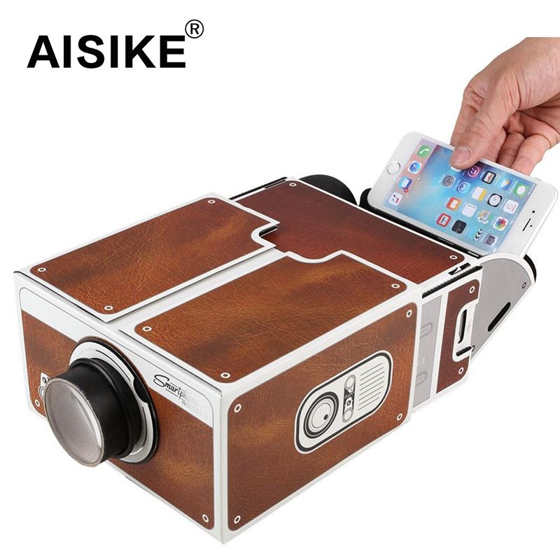 Whole Diy Mobile Phone Projector Portable Cinema Mini Cardboard Smartphone 2 0 Home Theatre For Android Ios Yd051