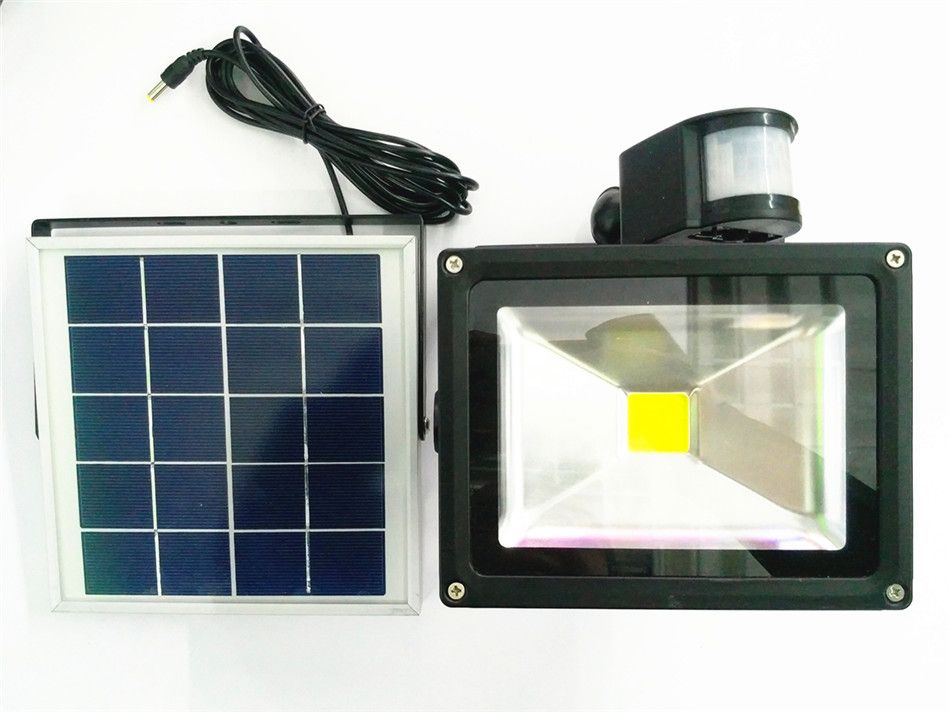 new led floodlight 20w solar energy body sensor light cordless