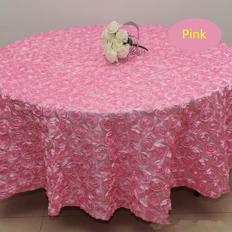 Blush Pink 3D Rose Flowers Table Cloth For Wedding Party Decorations