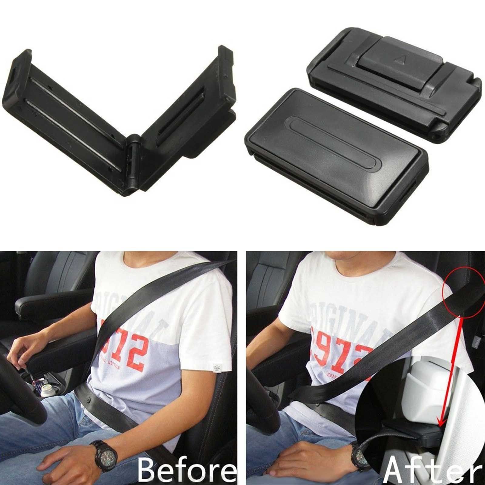 2019 New Black Car Safety Seat Belt Adjuster Clip Clamp Shoulder Neck
