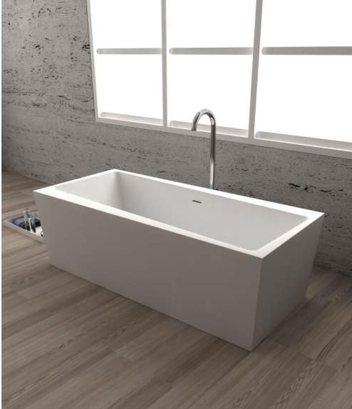 1760x800x580mm Becco Designer Solid Surface Bathtub Stone Finish Artificial Stone Bathtub Ce Cupc Certificate New Design Tub 65112