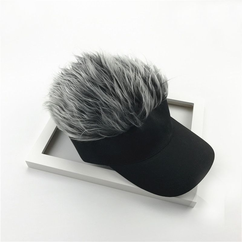 golf visor with hair