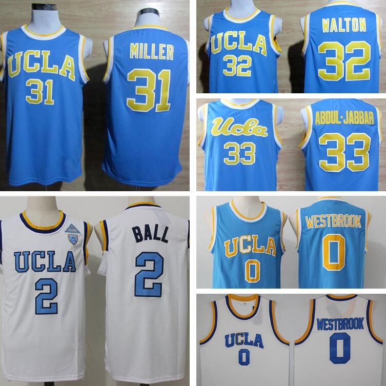 2019 Men UCLA Bruins College Basketball Jerseys 0 Russell Westbrook