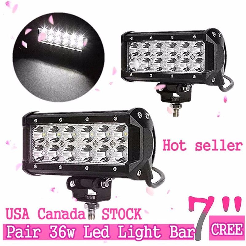 7 Inch 36w Cree Led Light Bars Spot Flood Combo Car 7 Inch 36w Cree Led Light Bars Spot Flood Combo Car Working For Offroad Truck Suv Tractor 4wd Boat Lighting