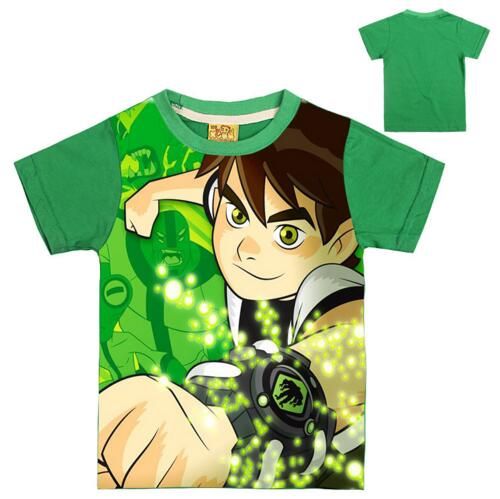 2017 Summer T Shirt Ben 10 Shirts For Boys Shirts T Shirt For Girl Children Boy Clothes Green Girls Tees Filles Ecolier Tops - 