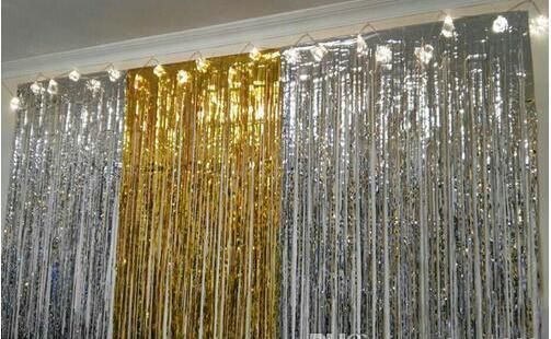 compre decoracion decorativa de la cortina de la lluvia de la venta al por mayor de la cortina de la fiesta de navidad de la decoracion decorativa del