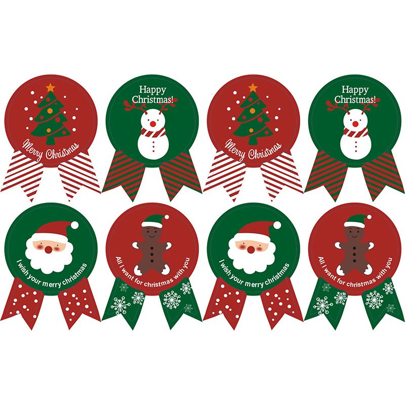 christmas sticker round custom adhesive sticker labels christmas card display holder