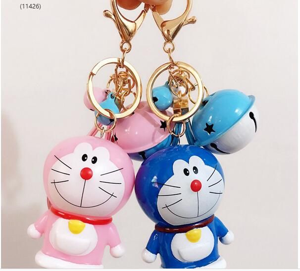 online cheap creative keychains car key ring cute doraemon keychain