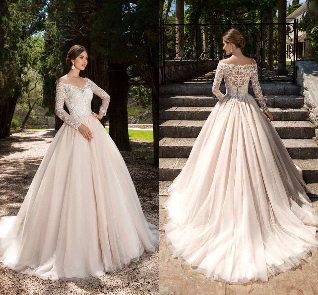 soft a line wedding dress