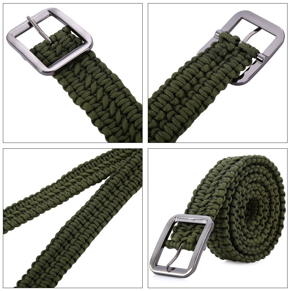 Outdoor Camping Hiking Paracord Belt Survival Paracord Belt Life Saving