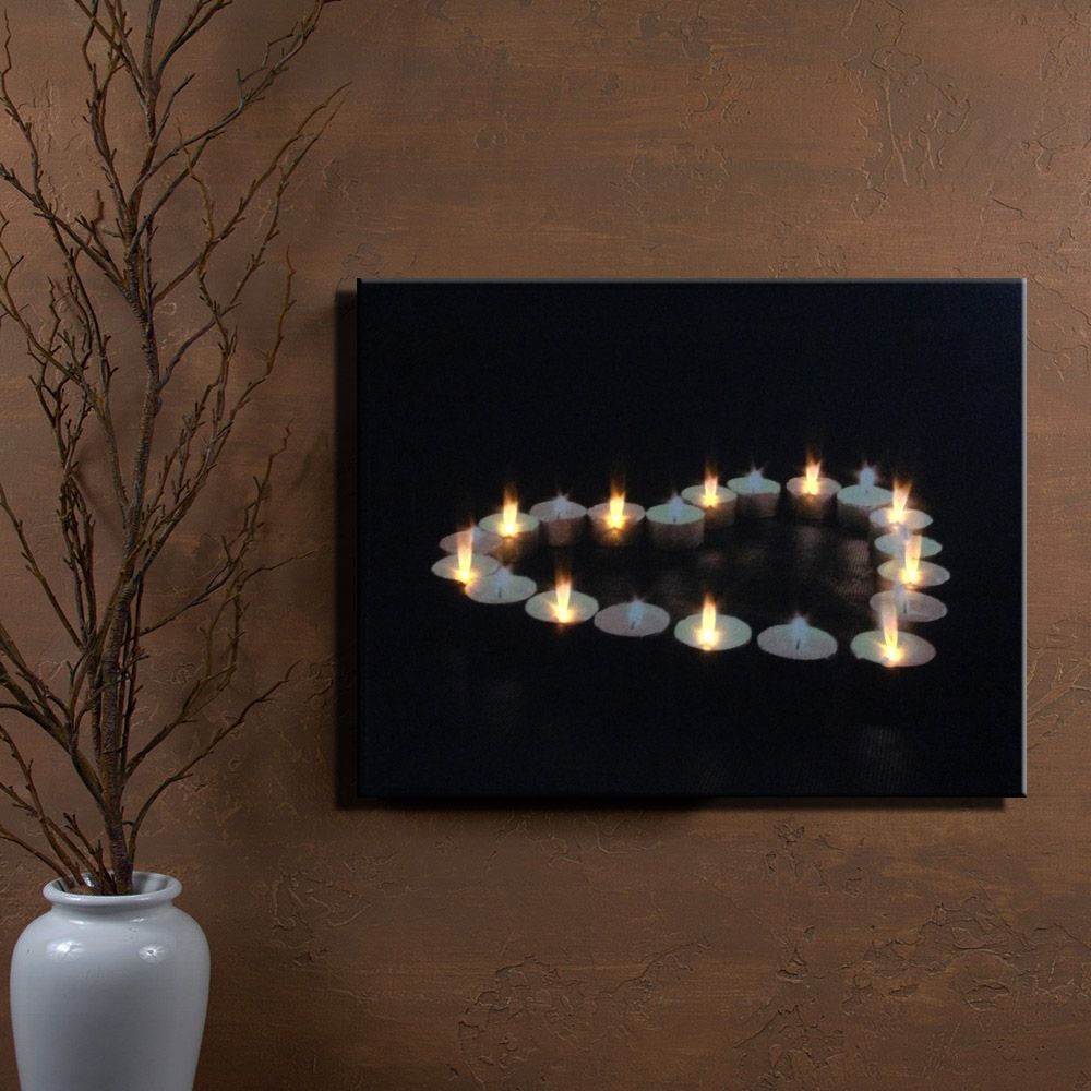 Wall Art With Lights 2017 wall art with flicking led lights canvas print lighted candle Wall Art With Lights 2017 wall art with flicking led lights canvas print lighted candle