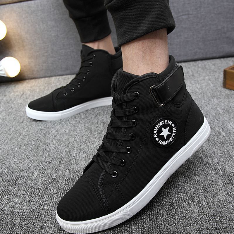 Korean High Top Men Shoes Casual Fashion Breathable ...