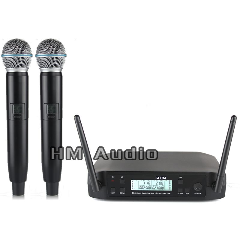 New High Quality Professional GLXD4 Dual Wireless Microphone System
