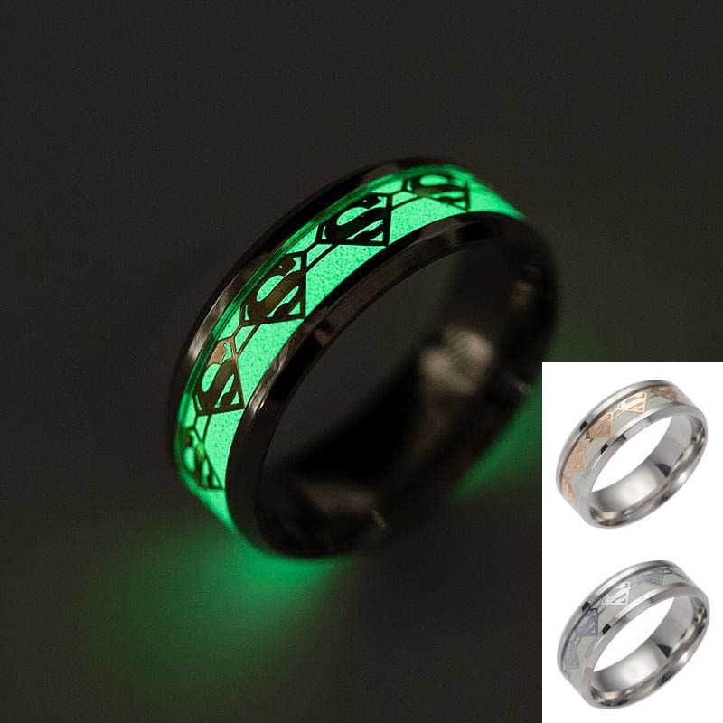 superman ring stainless steel fluorescent glowing light finger rings band glow in the dark gold silver pattern rings for men women 080251 rose gold rings - Superman Wedding Ring superman ring stainless steel fluorescent glowing light finger rings band glow in the dark gold silver pattern rings for men women 080251 rose gold rings - Superman Wedding Ring