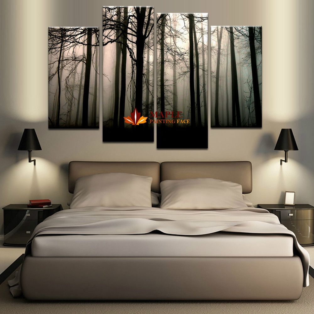 2019 4 Panel Large  Canvas Art  Modern Abstract HD Canvas 