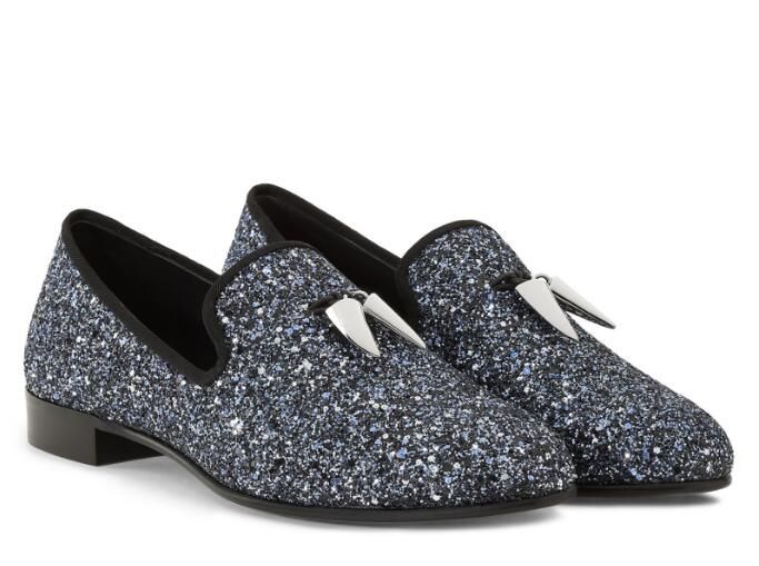 mens sequin loafers