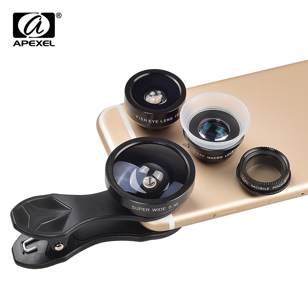 2021 APEXEL Universal Clip 5 In 1 Camera Lens Kit For IPhone Samsung