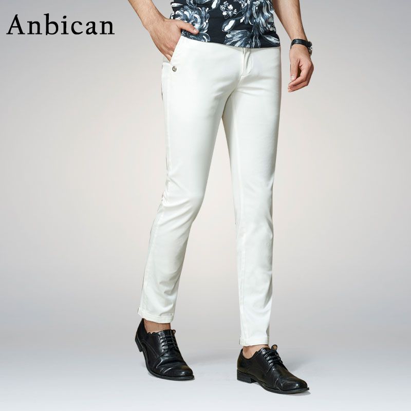 mens white casual pants