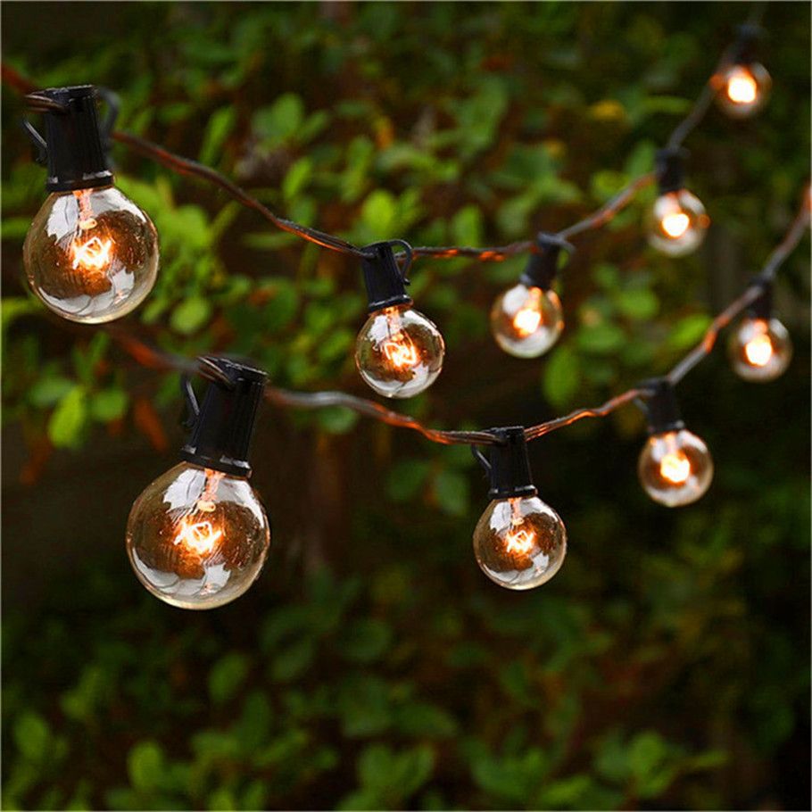 String Lights With 25 G40 Globe Bulbs Ul Listed For Indoor Outdoor String Lights With 25 G40 Globe Bulbs Ul Listed For Indoor Outdoor Commercial Hanging Umbrella Garden Patio Lamp Bedroom